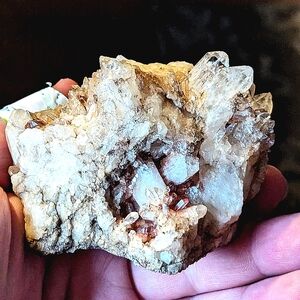 ❤️✨🌟Natural Clear/Strawberry Quartz Crystal Specimen 9.8oz with Matrix Stunning